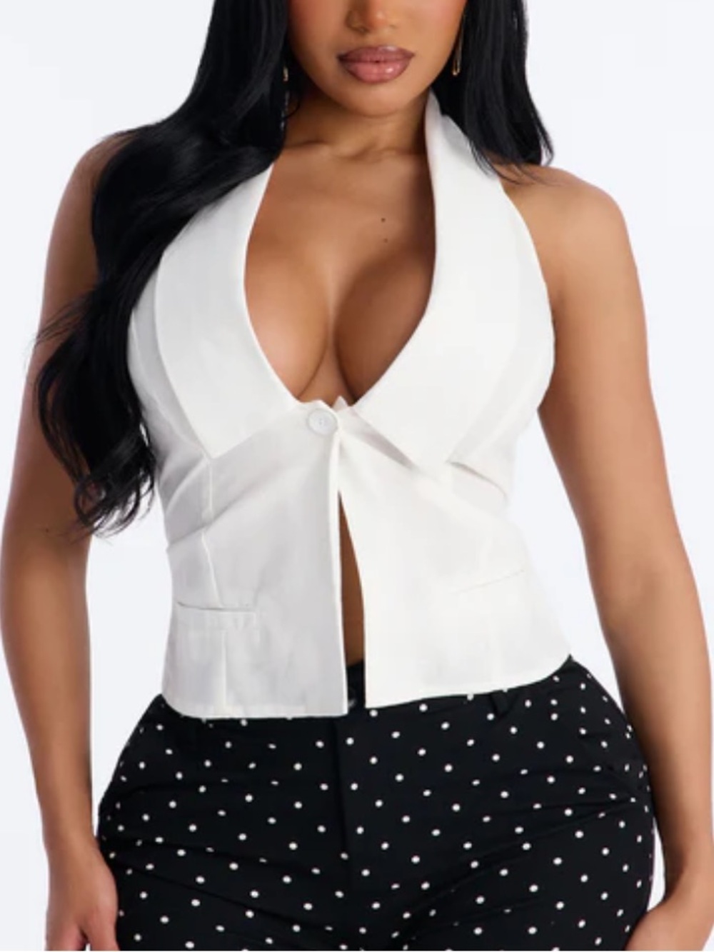 White Halter Top
